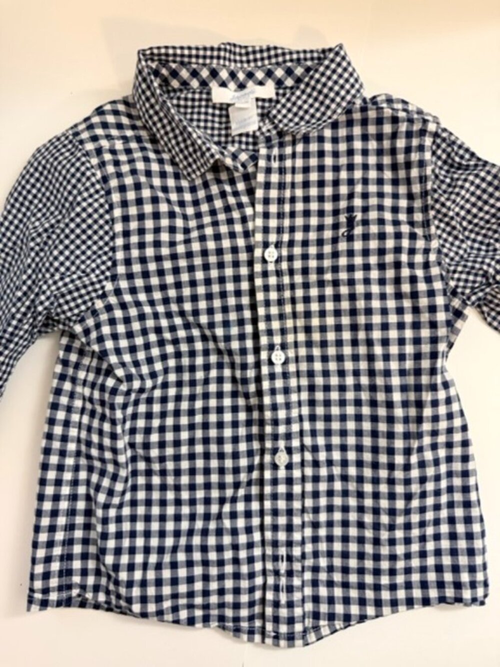 Jacadi boys gingham button-down shirt